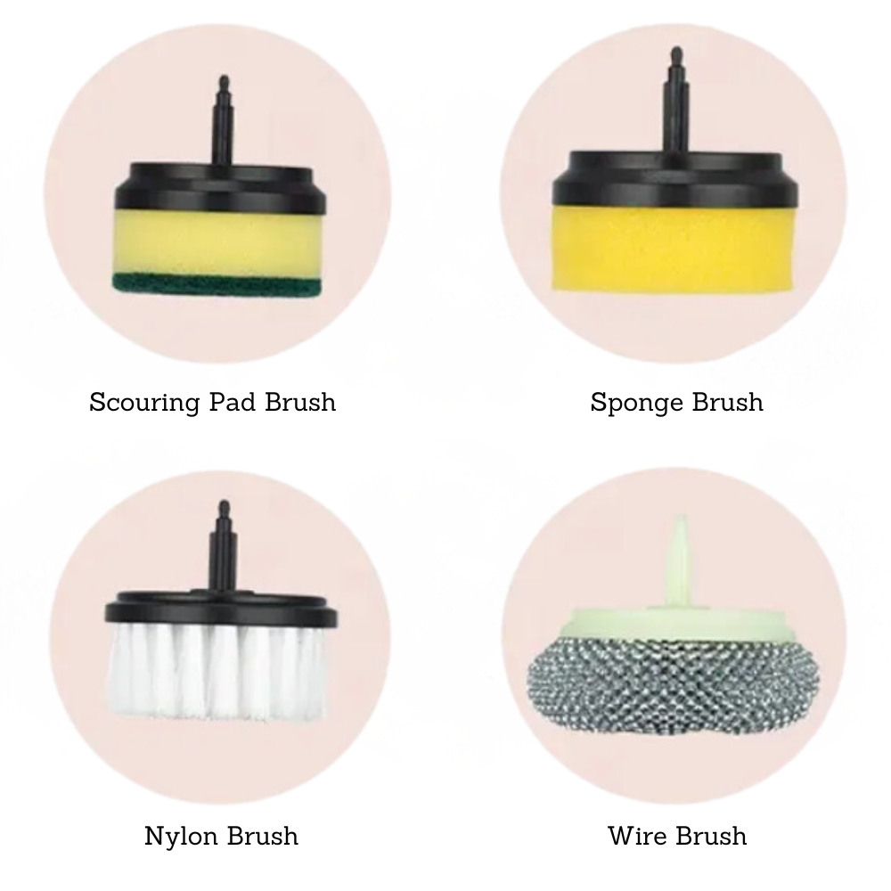 Electric Cleaning Brush Multifunctional Cleaning Cloth Steel Wire Ball Brush Kitchen Dishwashing Brush Pot Brush Shoe Brush